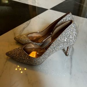 Badgley Mischka sequin pumps